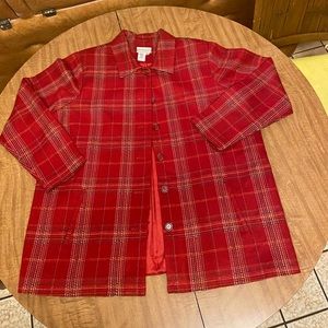 COLDWATER CREEK BLAZER / Size: 1X / Color: Red
